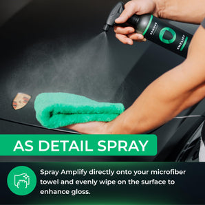 Armour Detail Supply Amplify SiO2 Detail Spray: Quick & Easy Gloss Enhancement| Safe on All Vehicles | 16oz Trigger Spray