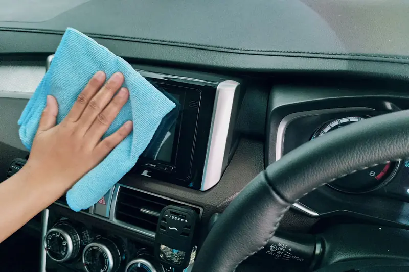 A cloth on an interior panel